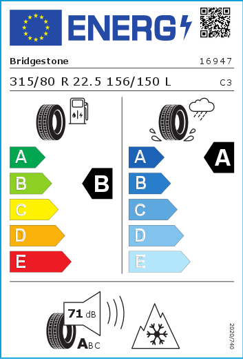 Bridgestone Duravis R-Steer 002 315/80R22.5