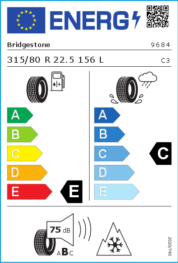 Bridgestone NORDIC DRIVE 001 315/80R22.5