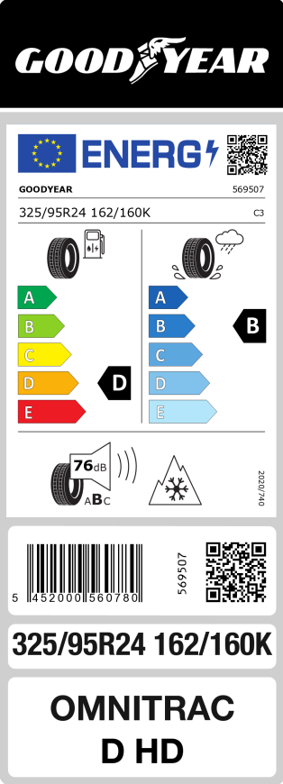 Goodyear OMNITRAC D HEAVY DUTY 325/95 R24
