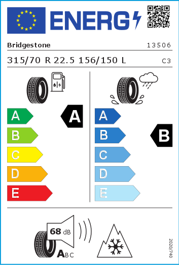 Bridgestone ECOPIA H-STEER 002 315/70R22.5