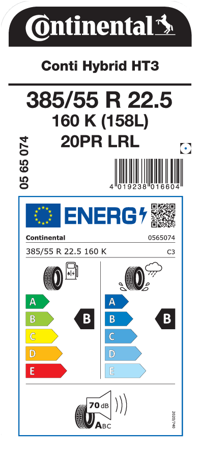 385/55R22.5 CONTINENTAL CONTI HYBRID HT3
