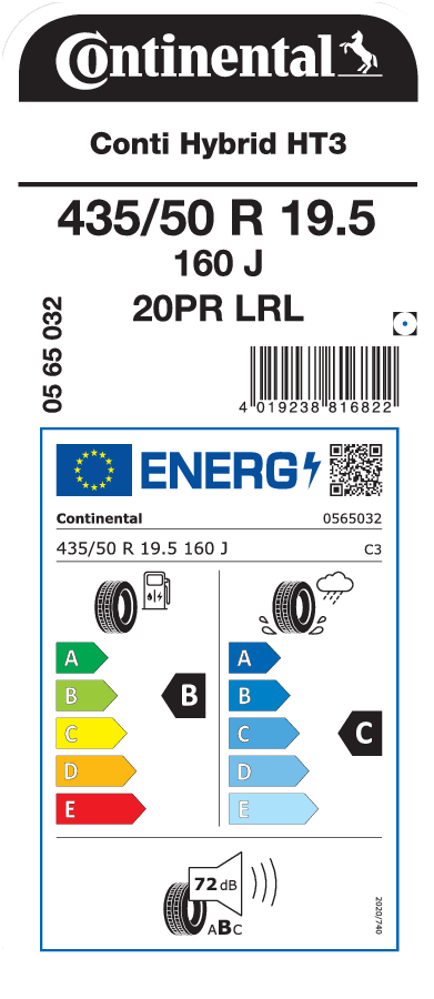 435/50R19.5 CONTINENTAL CONTI HYBRID HT3