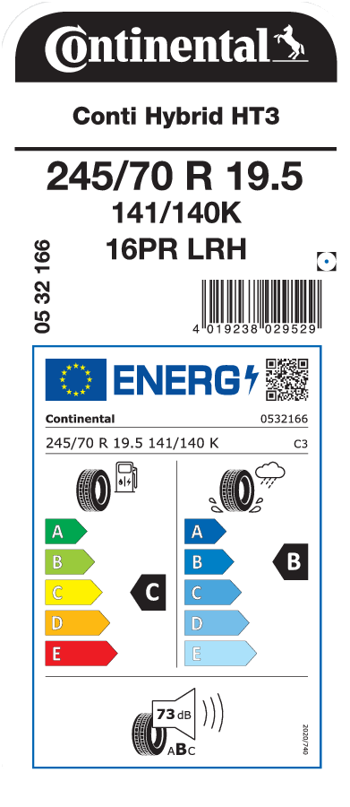 245/70R19.5 CONTINENTAL CONTI HYBRID HT3