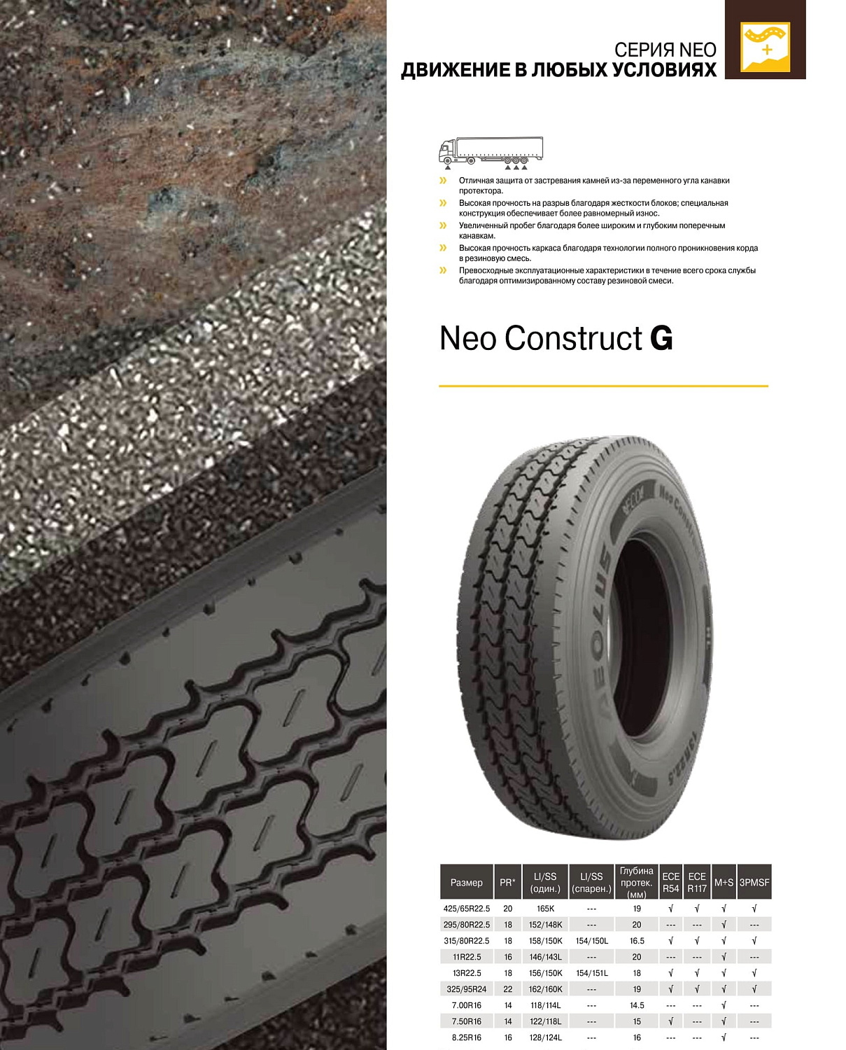 Aeolus NeoConstructG 315/80R22.5-18TL
