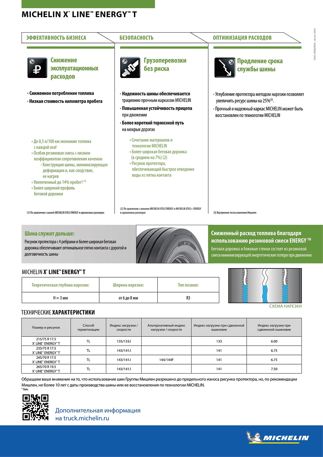 Michelin X Line Energy T 265/70 R19.5